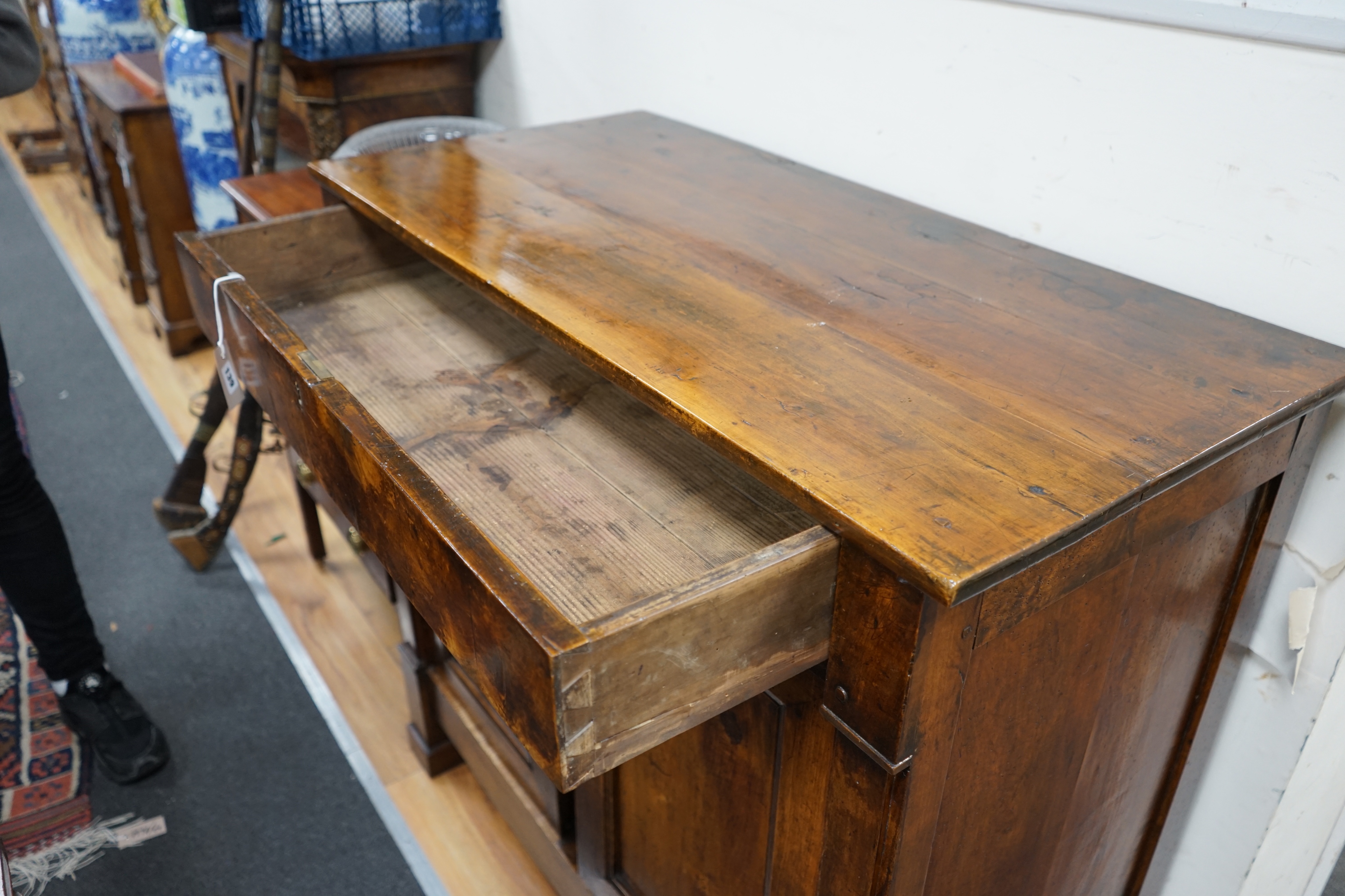 A 19th century Continental fruitwood side cabinet, width 109cm width 53cm height 105cm